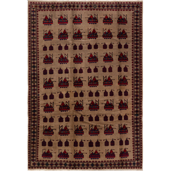 Loon Peak® Hitchin OneofaKind 6'11" X 9'10" 2010s Wool Area Rug in
